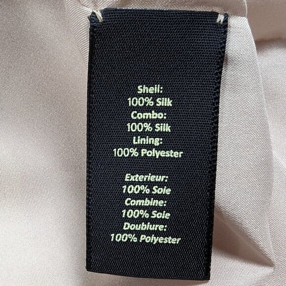 Elizabeth and James Champagne Silk Short Skirt Size 6 - Picture 6 of 7